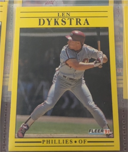 1991 Fleer #395 Len Dykstra — front