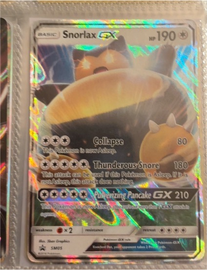 2016 Pokémon SM Black Star Promo #SM05 Snorlax GX — front