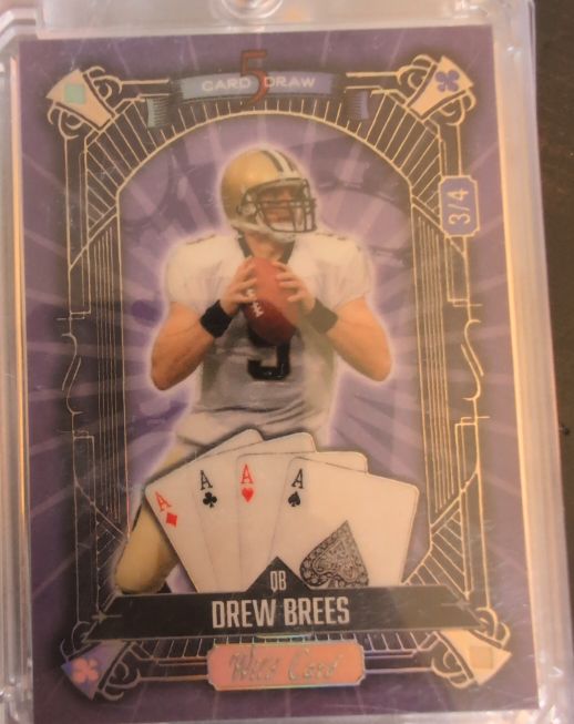 2024 Wild Card 5 Card Draw #3/4 Drew Brees — front