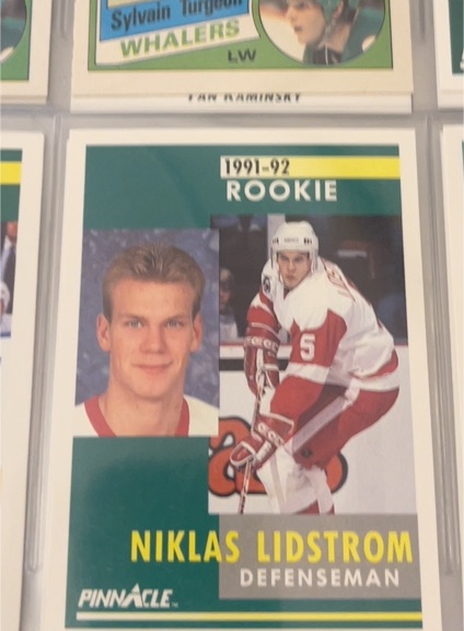 1991-92 Pinnacle #320 Niklas Lidstrom Rookie — front