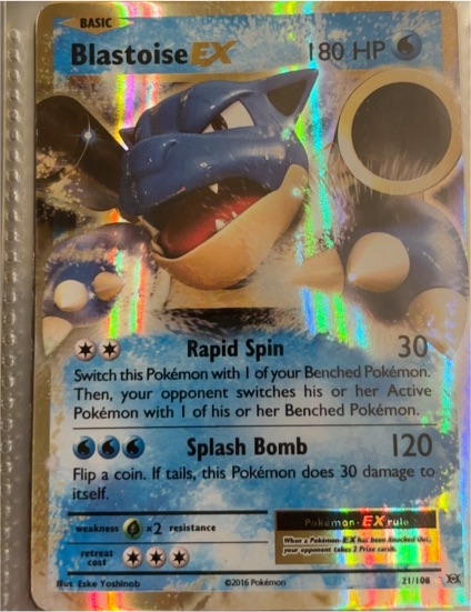 2016 Pokémon XY Evolutions #21 Blastoise EX — front
