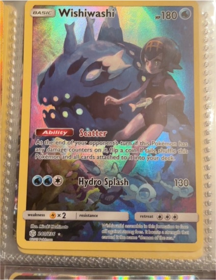 2019 Pokémon TCG Cosmic Eclipse #240 Wishiwashi — front