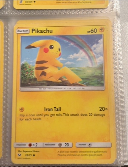 2017 Pokémon Sun & Moon Shining Legends #28 Pikachu — front