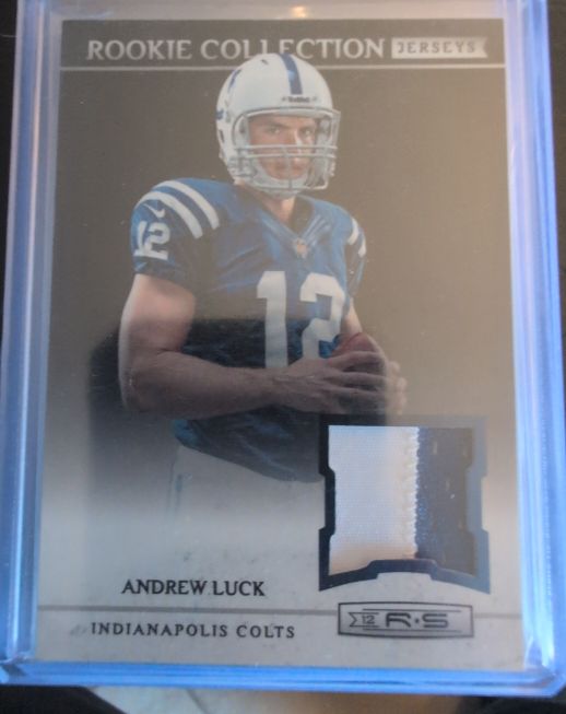 2012 Panini Rookies & Stars Rookie Collection Jerseys #12 Andrew Luck — front