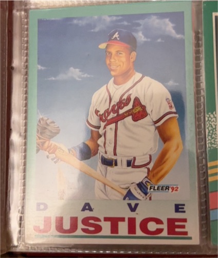 1992 Fleer #713 Dave Justice — front