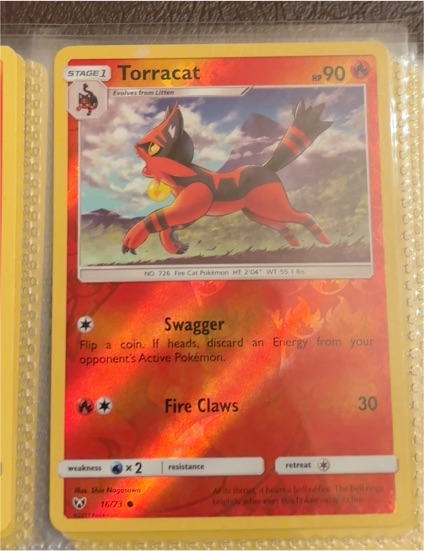 2017 Pokémon Shining Legends #16 Torracat — front