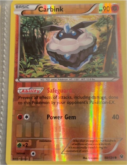 2016 Pokémon XY Fates Collide #50 Carbink — front