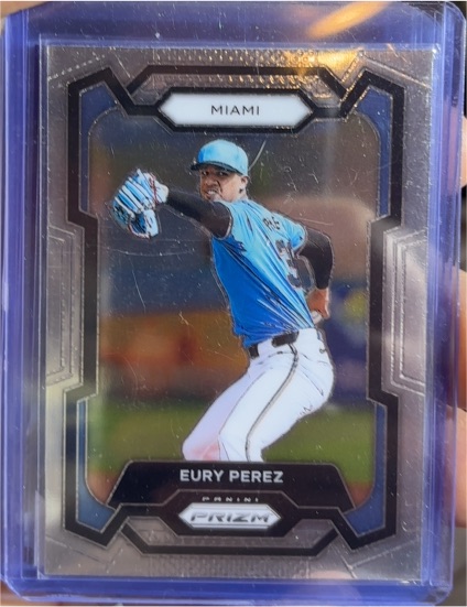 2024 Panini Prizm #19 Eury Perez Silver Prizm — front