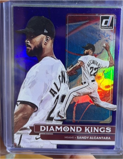 2022 Donruss #19 Sandy Alcantara Diamond Kings — front