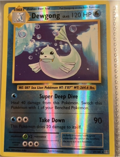 2016 Pokemon TCG XY Evolutions #29 Dewgong — front