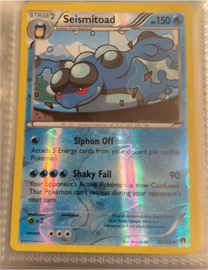 2016 Pokémon XY Breakpoint #35 Seismitoad — front