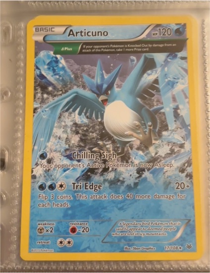 2015 Pokémon Roaring Skies #17 Articuno — front