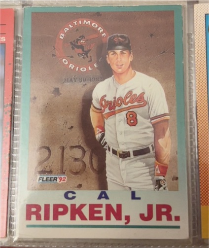 1992 Fleer #711 Cal Ripken, Jr. — front