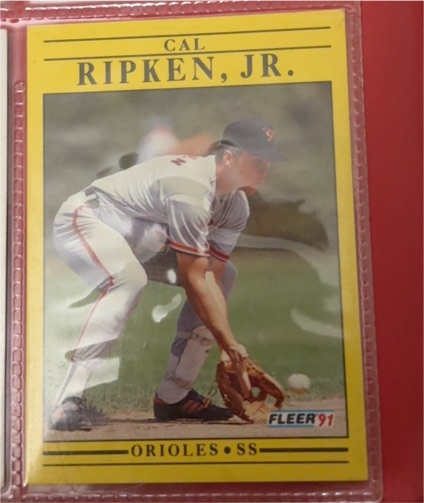 1991 Fleer #490 Cal Ripken, Jr. — front
