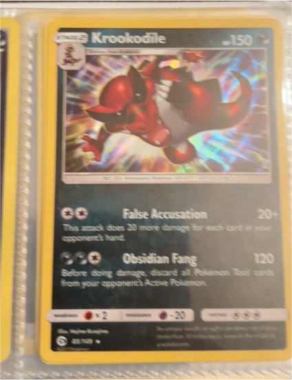 2017 Pokémon Sun & Moon #85 Krookodile — front