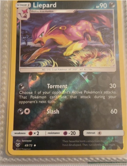 2017 Pokemon Shining Legends #49 Liepard — front
