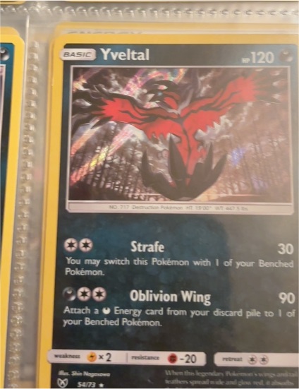 2017 Pokémon Shining Legends #54 Yveltal — front