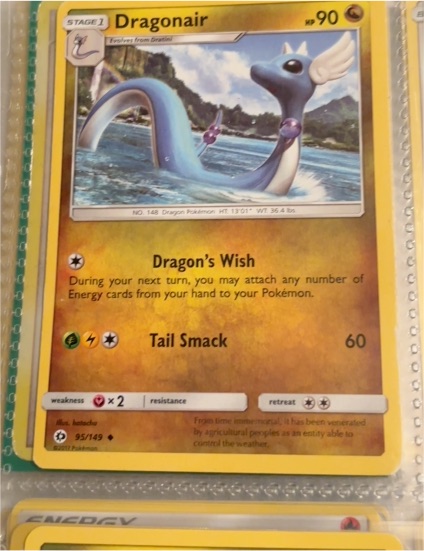 2017 Pokemon Sun & Moon Base Set #95 Dragonair — front