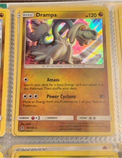 2017 Pokémon Sun & Moon Guardians Rising #97 Drampa — front