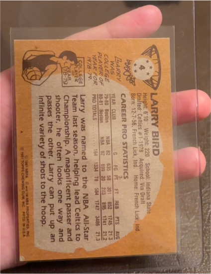 1980 Topps #15 Larry Bird — front