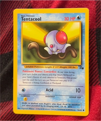 1999 Pokémon Fossil #56 Tentacool — front