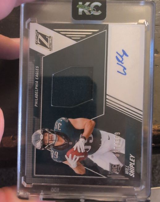 2024 Panini Zenith #236 Will Shipley Rookie Patch Autograph — front