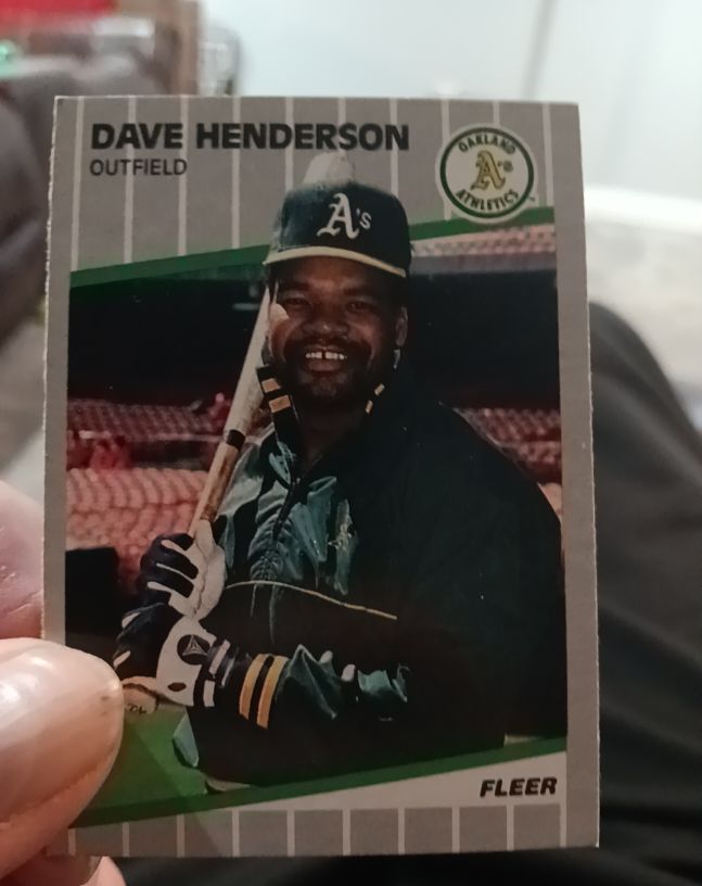 1989 Fleer #10 Dave Henderson Oakland Athletics — front