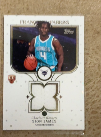 2025-26 Topps Franchise Fabrics #FF-SJ Sion James — front