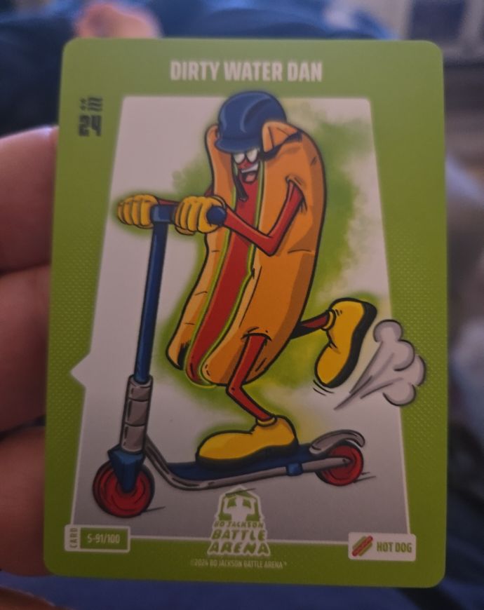 2024 Bo Jackson Battle Arena Hot Dog #S-91 Dirty Water Dan — front