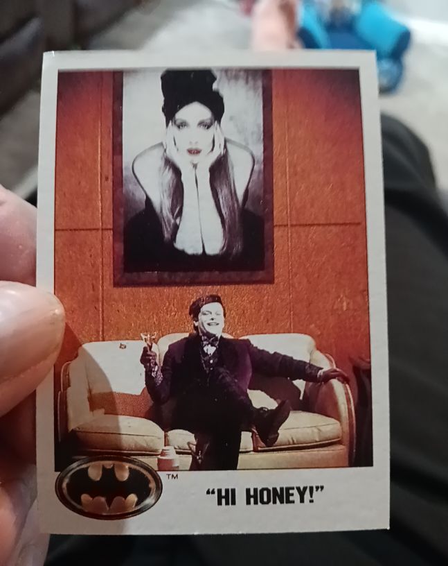1989 Topps Batman #45 "Hi Honey!" Jack Nicholson as The Joker — front