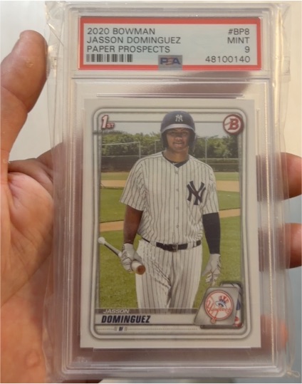 2020 Bowman #BP8 Jasson Dominguez Paper Prospects — front