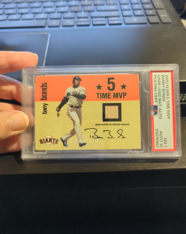2003 Fleer Time MVP Barry Bonds — front