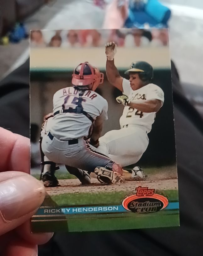 1991 Topps Stadium Club #120 Rickey Henderson — front