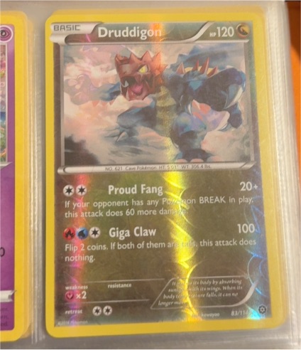 2016 Pokémon XY Steam Siege #83 Druddigon — front