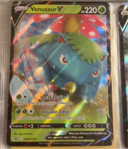2021 Pokémon SWSH #SWSH100 Venusaur V — front