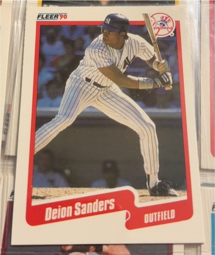 1990 Fleer #454 Deion Sanders — front