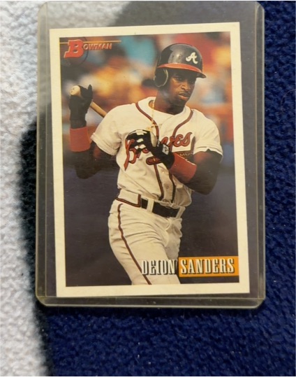 1993 Bowman #438 Deion Sanders — front