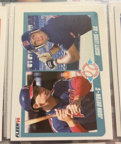 1990 Fleer #647 John Orton / Scott Leius — front