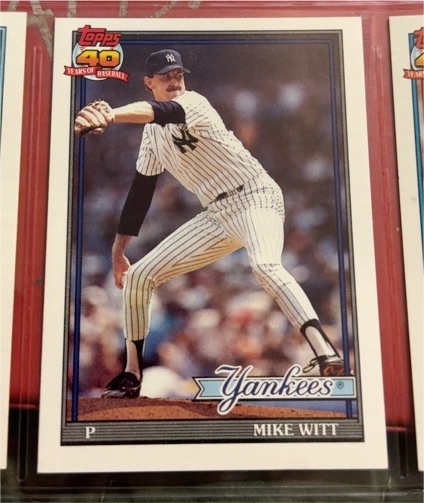 1991 Topps #536 Mike Witt — front