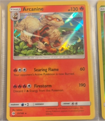2017 Pokémon Sun & Moon #22 Arcanine — front