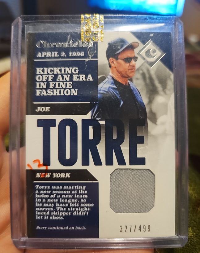 2017 Panini Chronicles #CS-JT Joe Torre — front