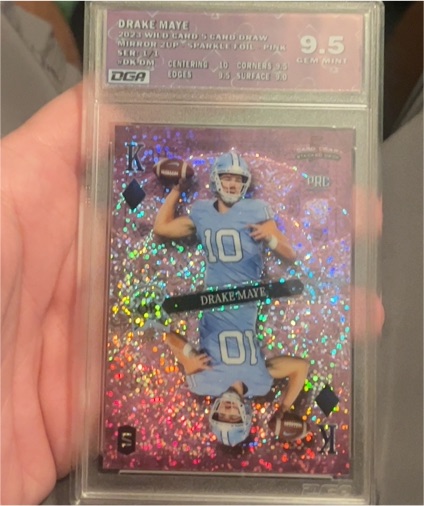 2023 Wild Card 5 Card Draw #DK-DM Drake Maye — front