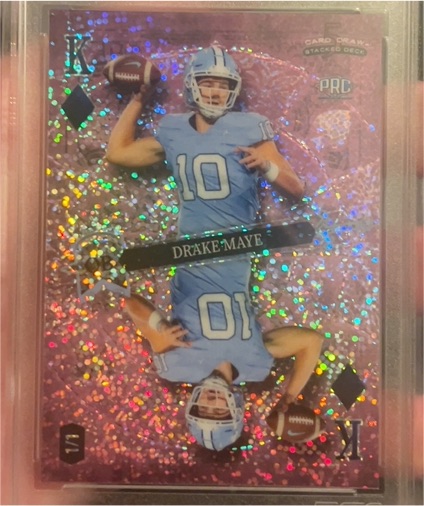 2023 Wild Card 5 Card Draw Stacked Deck #10 Drake Maye — front