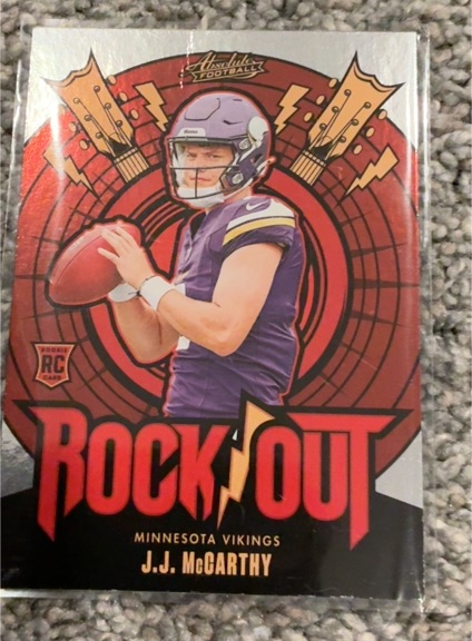 2024 Panini Absolute #RO-JMY J.J. McCarthy Rock Out — front