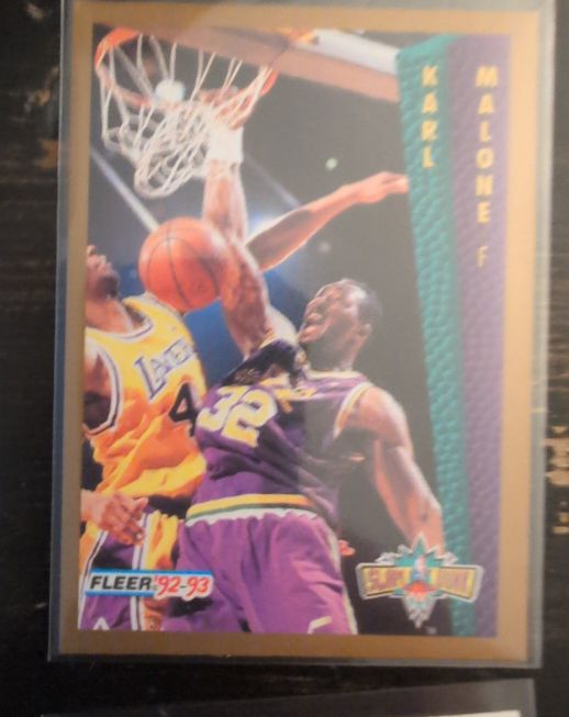 1992-93 Fleer Slam Dunk #268 Karl Malone — front