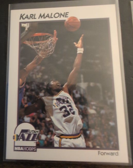 1991-92 NBA Hoops McDonald's #44 Karl Malone — front