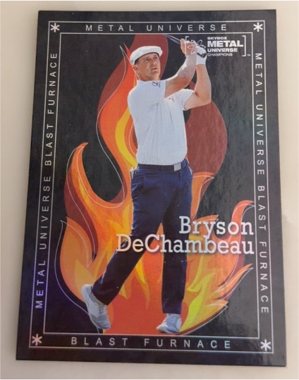 2021 SkyBox Metal Universe Champions #BF-23 Bryson DeChambeau Blast Furnace — front