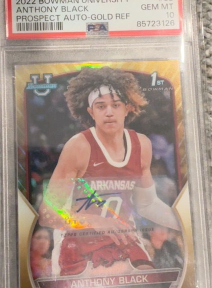 2022 Bowman University #58 Anthony Black — front