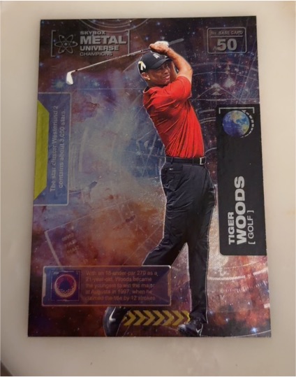 2021 Skybox Metal Universe Champions #50 Tiger Woods — front