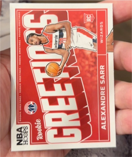 2024-25 Panini NBA Hoops Rookie Greetings #17 Alexandre Sarr — front